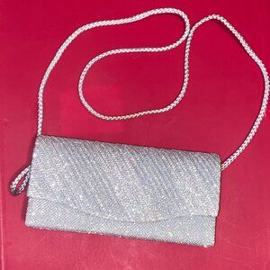 NWOT Silver Glitter Elegant Purse/Clutch